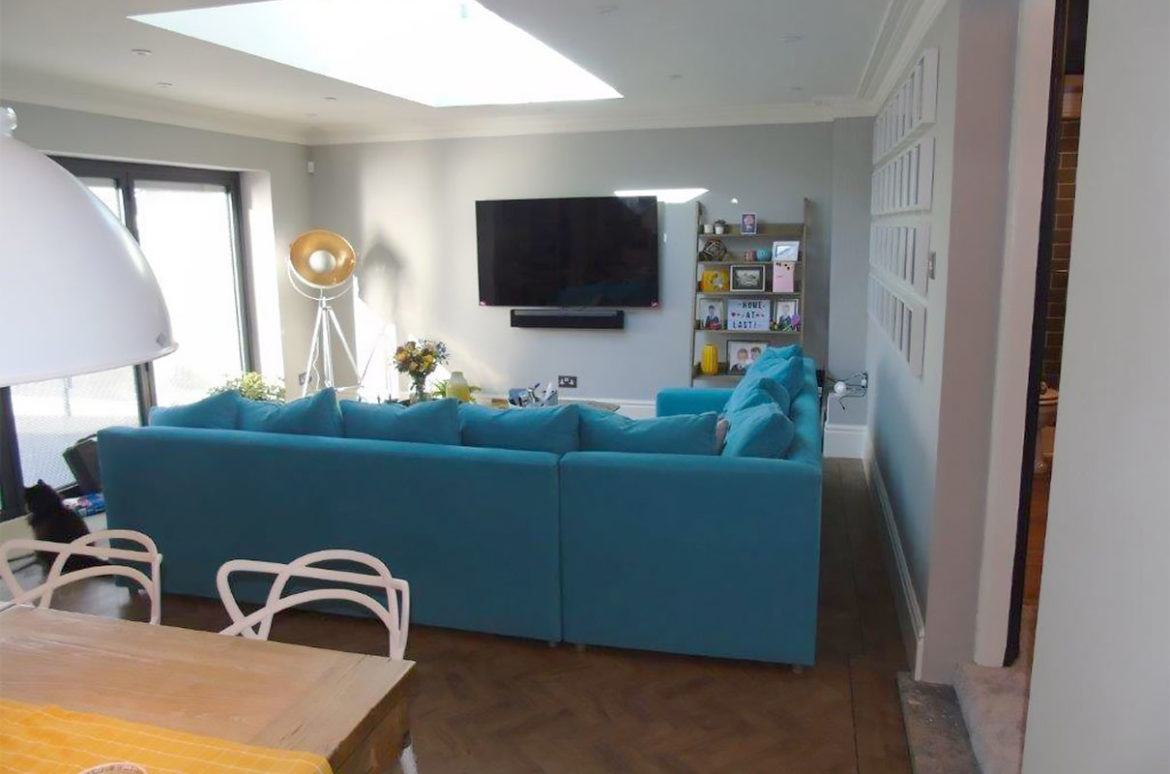 Barton Whitstable home extension in Gravesend living room